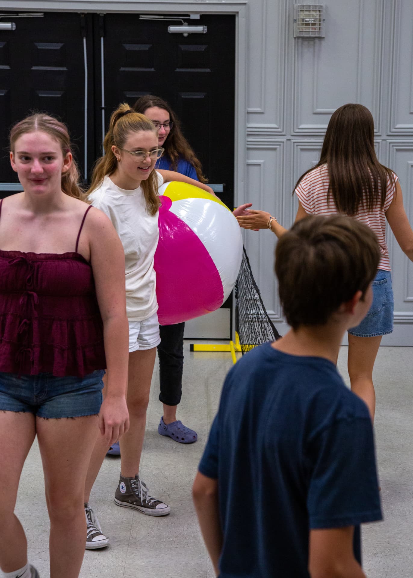 Students playing a game together at Salt Youth